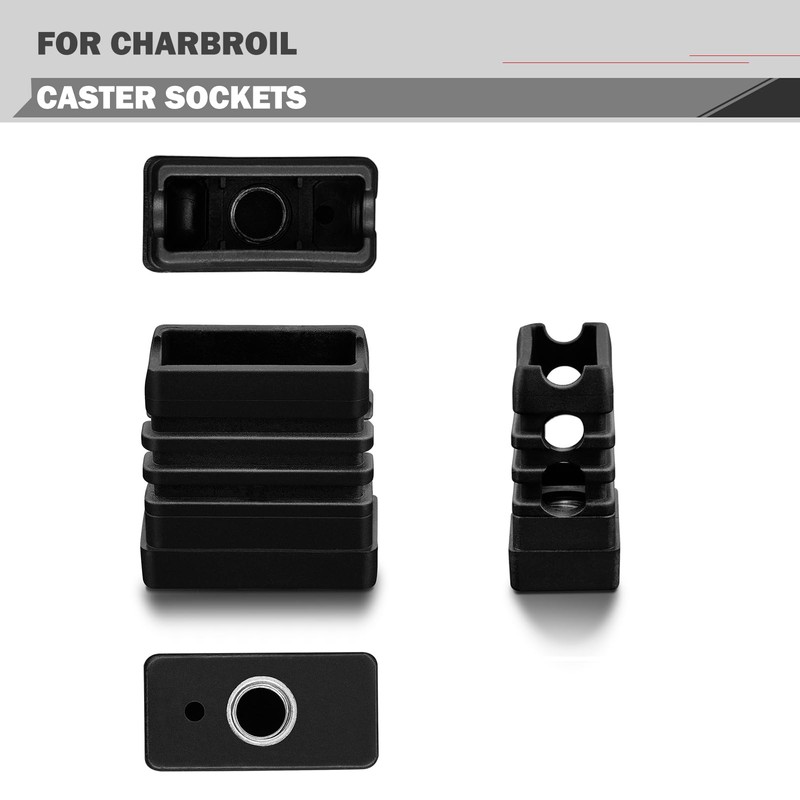 3” Locking Caster 1/2" Threaded Caster Socket Replacement for Charbroil
