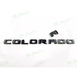 OVERLAY 3PCS Gloss Black Door Rear Colorado Emblems Letters Fit 2023+ Colorado