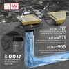 WEBANG 4 Inch Square Shower Drain Gold Floor Drain with