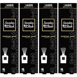 小林製薬 【セット品】サワデー香るスティック 消臭芳香剤 詰め替え用 パルファムノアール 70ml (4個)