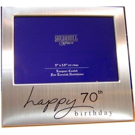 5" x 3" Happy 70th Birthday Photo Frame Occasion Gift Present 72270