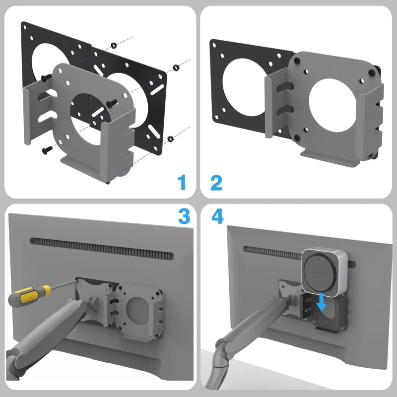 Placa Adaptadora Vesa Universal Para Montaje De Monitor 25 C