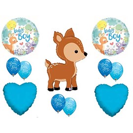 Oh Deer It's A Boy Baby Shower Balloons Decoration Supplies Woodland Dear Forrest