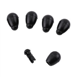 Alomejor 20 Pieces Quick Release Beads Black Fishing Line Holder Terminal Tackle Hook Left Method Connector for Boat/Carp/Pike/Bass Fishing (11mm)