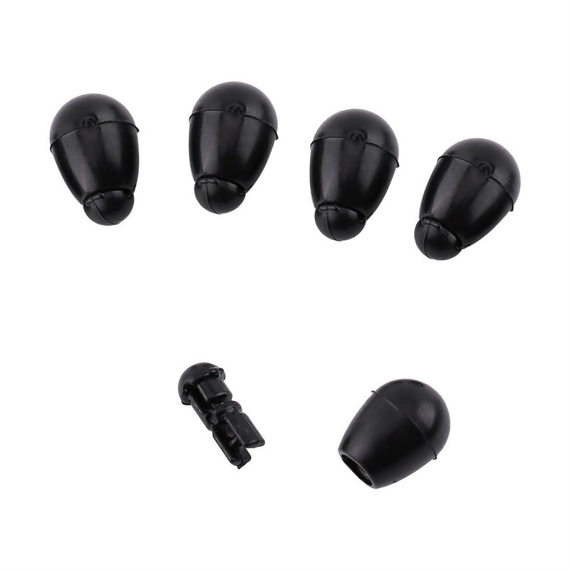 Alomejor 20 Pieces Quick Release Beads Black Fishing Line Holder
