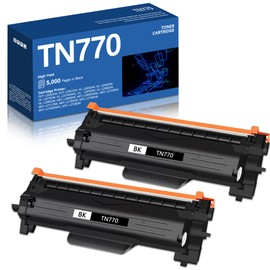 Compatible TN-770 Toner Cartridge Replacement for Brother TN760 TN730 TN770 Ink for Brother HL-L2350DW HL-L2370DW HL-L2395DW MFC-L2690DW MFC-L2710DW MFC-L2717DW MFC-L2750DW DCP-L2550DW Printer