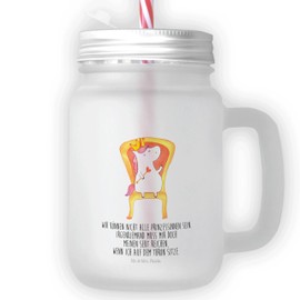 Mr. & Mrs. Panda Mason Jar Unicorn Princess Premium Glass 500 ml