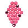 Small Pink Planning Office Magnets for Fridge, Whiteboard, Noticeboard, Filing Cabinet - Pack of 24