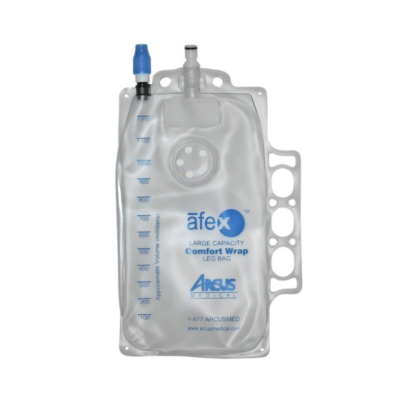 Afex Urinary Collection Leg Bag 40 oz Vented (1200 mL) Capacity