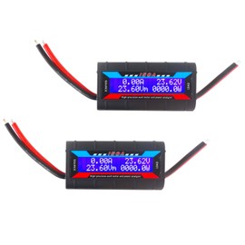 Proshopping 2Pcs 150A RC Watt Meter, DC 0-60V High Precision Power Analyzer, Volt Amp Watt Checker with Digital LCD Screen for Voltage/Current/Power/Charge/Energy Measurement