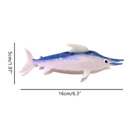Cute Ocean Swordfish Hair Clips,Acetate Hair Clips,Big Claw Clips for Women,Funny Hair Clip,Blue