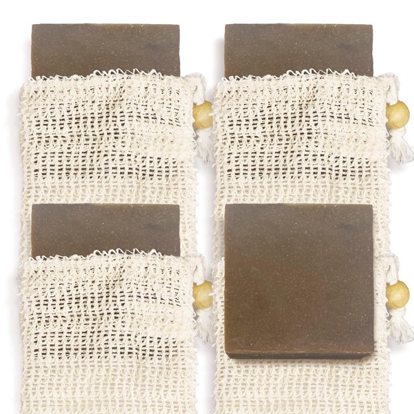 Age of Sage Natural Soap Bar w/Sisal Bag, Vegan Artisan