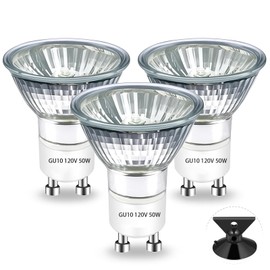 LPSAFP GU10 50W Halogen Bulb 120V NP5 Replacement - for Range Hoods, Stoves, Candle Warmers, Wax Melters, Aromatherapy Heaters, Dimmable Warm White Light (3-Pack)