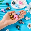 Beadthoven 12pcs Cross Silicone Focal Beads for Pens Leopard Printed