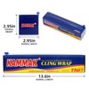 KAMMAK Plastic Food Wrap with Slide Cutter Kitchen Cling Wrap