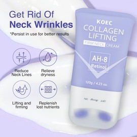 EdenEdges AH-8 Neck Firming Cream with Roller Moisturizer, Firming and Repair Formula for Crepey Skin,Tightening Lotions Cosmetic (1)