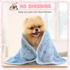 Tegeme 12 Pieces Pet Blanket Soft Fleece Dog Fluffy Doggie