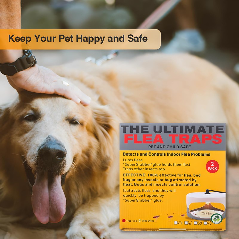 2-Piece Electric Flea Trap Set: Indoor Pest Control with 4