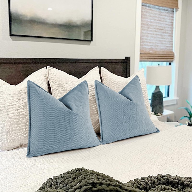 ZWJD Pillow Covers 20x20 Set of 2 Chenille Throw Pillow