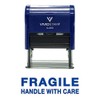 Fragile Handle with Care Self Inking Rubber Stamp (Blue Ink)