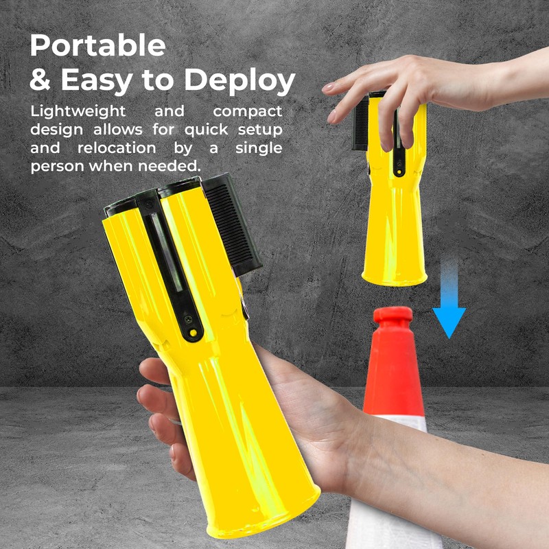 Retractable Traffic Cone Topper Tape - 3 Meter | Yellow