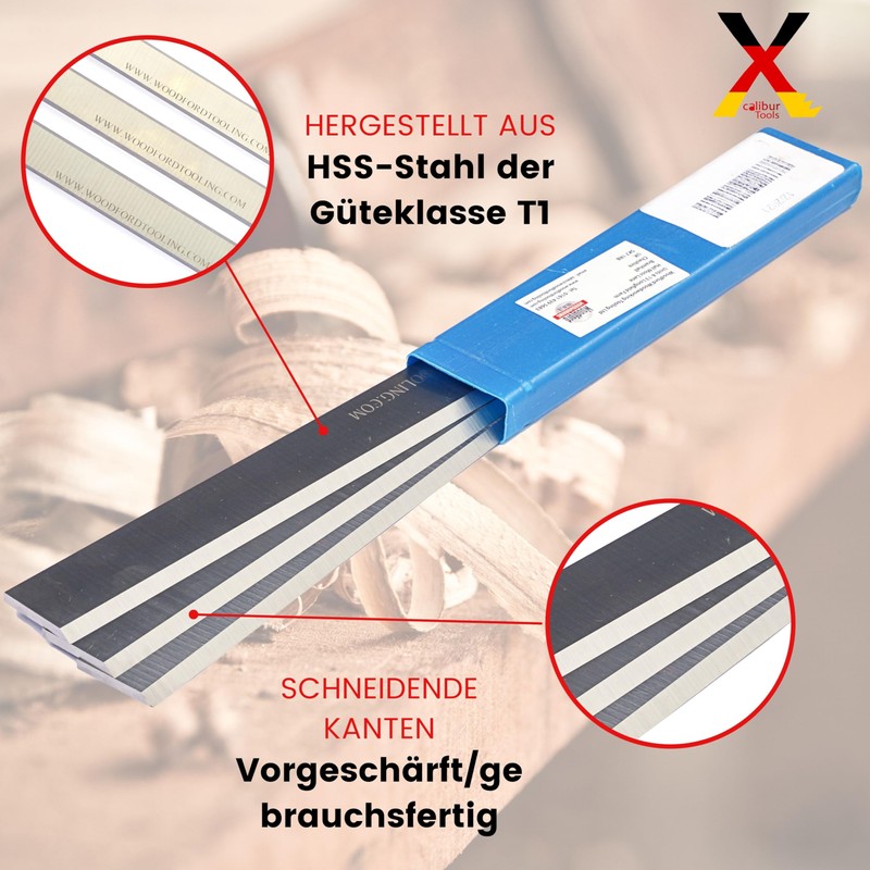 for Scheppach HMT260 Planer Blades 260mm 1 Pair Fits HM2,