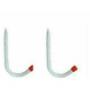 White 2pc (J) Heavy Duty Wall Mounted Brackets Storage Hooks