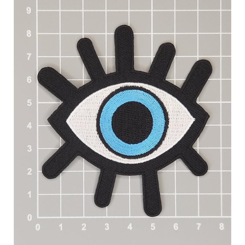 Eye Blue with Eyelashes Iron-On Patch Iron-On Patch Iron-On Patch