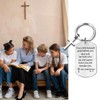 Inspirational Scripture Keychain with Cross - Bible Verse Matte Key
