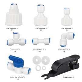 Refrigerator Hose 15 m Water Inlet Pipe Universal Connection Set Water Inlet Pipe Water Hose Connector for Reverse Osmosis System Fridge Water Filter Hose Connector (1/4 Inch)