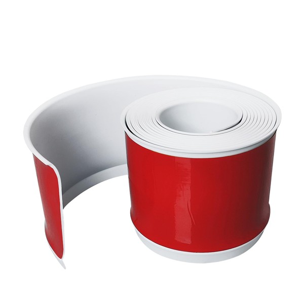 Flexible Baseboard Molding Trim 4Inch x 40Feet White Vinyl Wall