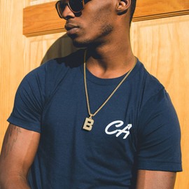 ChainsProMax Letter Pendant for Men Jewelry B Necklace Inital Necklace Initial Pendant Gold Hip Hop Pendant