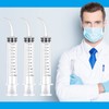 Dacitiery 10 Pcs 12ml Dental Irrigation Syringe with Curved Tip