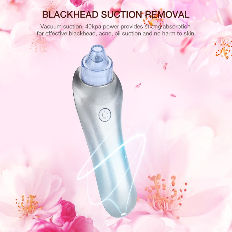 4 Replaceable Heads Blackhead Vacuum Removal Pore Acne Suction Cleanser