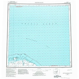 YellowMaps Barter Island AK topo map, 1:250000 Scale, 1 X 3 Degree, Historical, 1959, Updated 1983, 22.9 x 22.4 in - Polypropylene