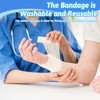 Elastic bandage for effective support, compression wrap with self-closure for