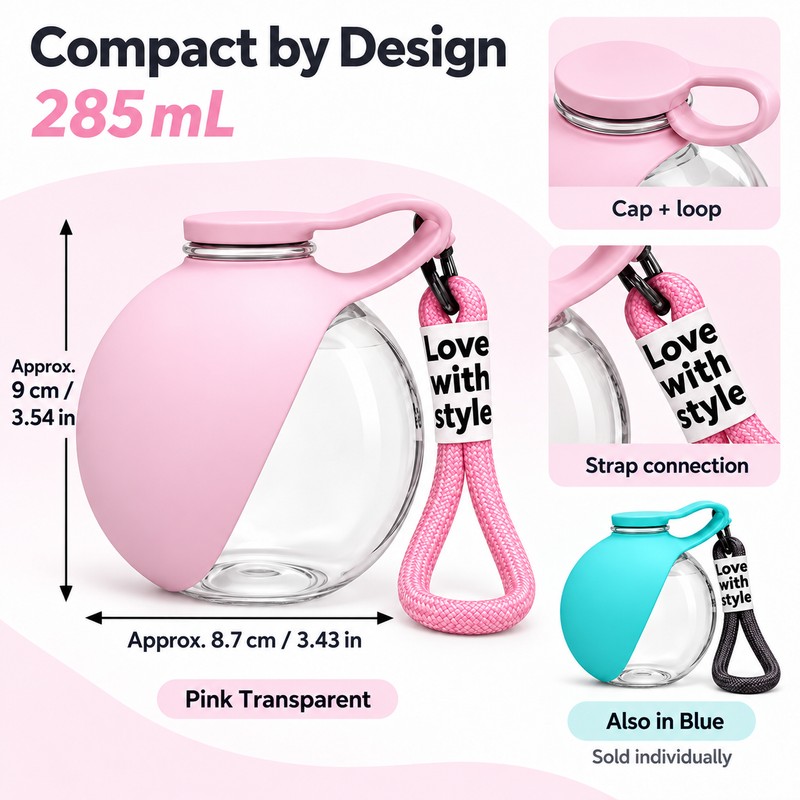 Portable Dog Water Bottle with Drinking Bowl – Compact 285