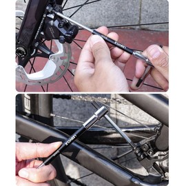 HOUSON Chrome Vanadium T-Wrench with Sliding Bar | 360° Rotating Handle | Blackened | CRV Forged Steel HRC55° | for Bicycle Mounting (MTB/Road Bike) 8mm