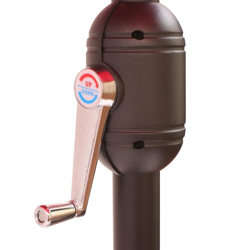 Trademark Innovations Rectangular Solar Powered LED Lighted Patio Umbrella -