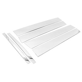 Sizver Chrome Stainless Steel Pillar Posts Accent Covers For 2007-2014 Ford Edge 6pcs