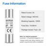 Baomain 20-Pack 3A Ceramic Fuse Links, RT18-32(RO15) gG 10x38mm 500V/690V