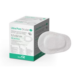 Medrull Medrull Steril Ultra Pore Ocular Augenkompressen Selbstklebend 50 Stk 5,7 x 8,2 cm Augenpflaster f??r Kinder und Erwachsene, Wundauflage, ideal nach Augen-Operation