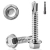 101 PCS Self Tapping Screws Metal M4.2X50MM Hex Head Self