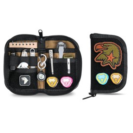 VIPERADE VE20 Small EDC Pouch, EDC Pocket Organiser for Men, Small EDC Organiser Pouch with 5 Pockets, EDC Pocket Pouch for Multitools, Compact Nylon Tool Pouch with Patches Area -Black