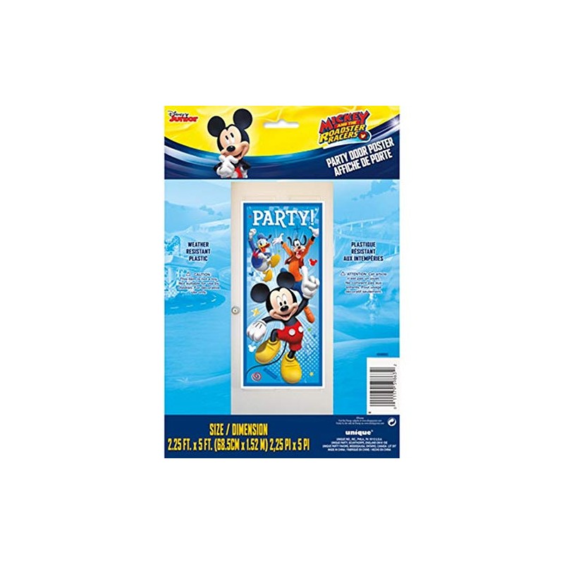 Unique Industries Plastic Mickey Mouse Door Poster (1 Count), 60"