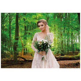 AIIKES 10x8ft Green Spring Backdrop Jungle Forest Backdrops for Photography Natural Scenery Sunshine and Green Grassland Vinyl Background Photo Booth Outdoor Wedding Decorations Studios Props 10-516