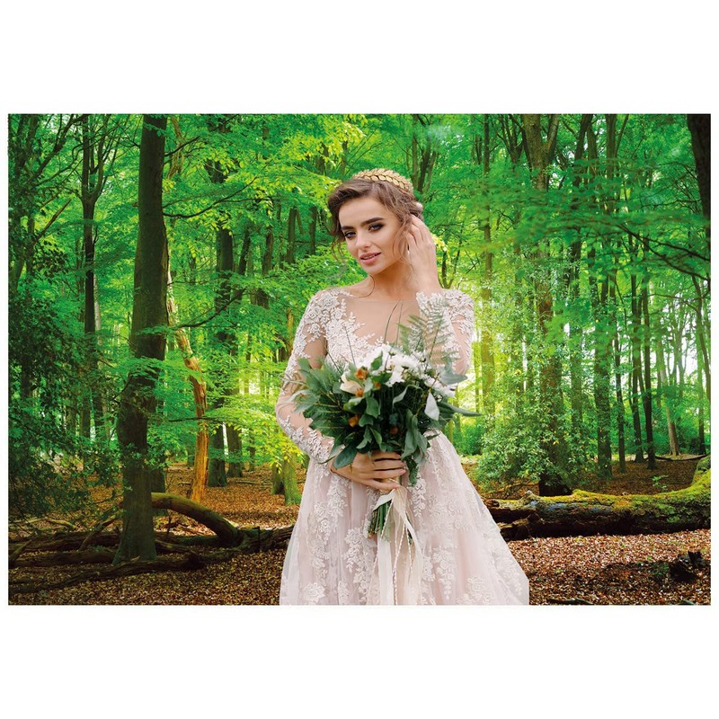 AIIKES 10x8ft Green Spring Backdrop Jungle Forest Backdrops for Photography
