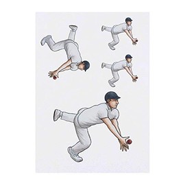 Azeeda 4 x 'Cricket-Feldspieler' Temporäre Tattoos - Wasserfest, Hautfreundlich & Ungiftig · Transfers in Verschiedenen Größen (TO00037857)