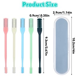 Classicseali 5PCS Nose Hair Trimmer Manual,2-in-1 Nasal Hair Cutter with Cleaning Brush, Upgraded Version 360° Rotating Nasal Hairs Trimmer for Women, Double-Sided Unisex, 5 Colors