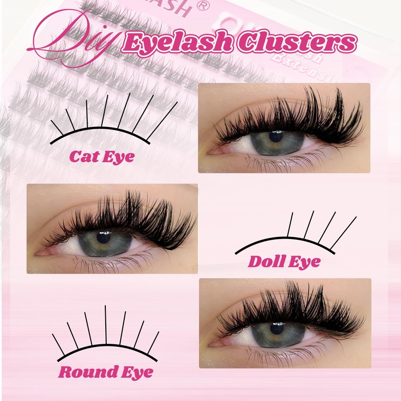 Lash Clusters Eyelash Clusters Natural D Curl Cluster Eyelash Extensions